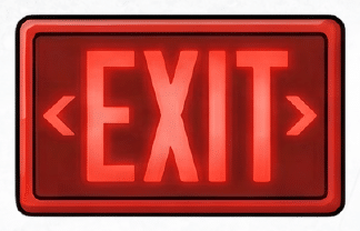 Illuminated exit sign