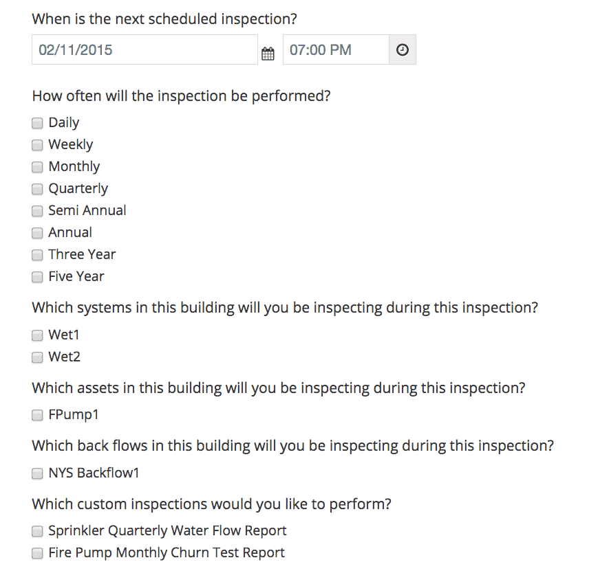 streamlining your fire inspections is easy with recurring scheduling options